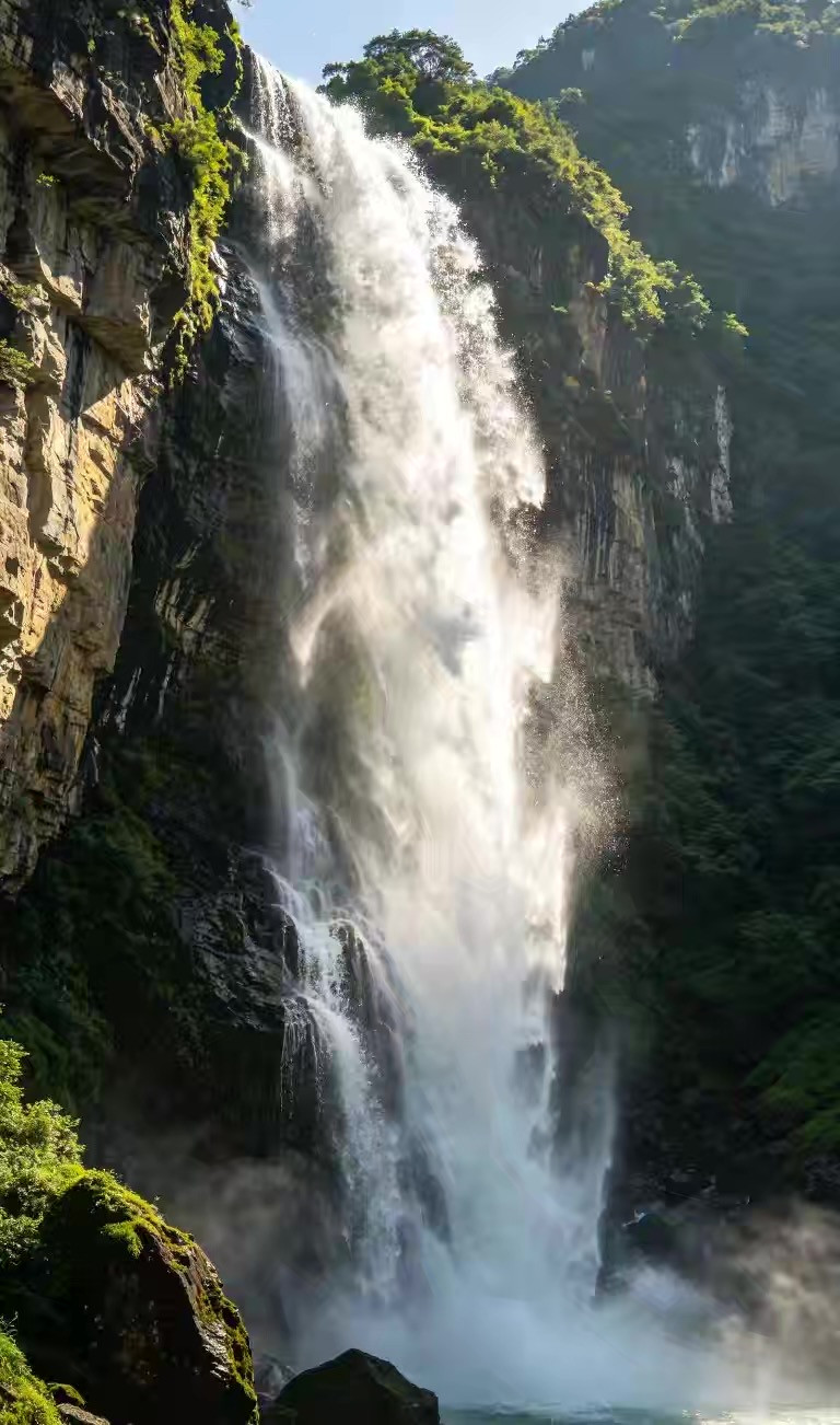 藏龙百瀑的氛围照片