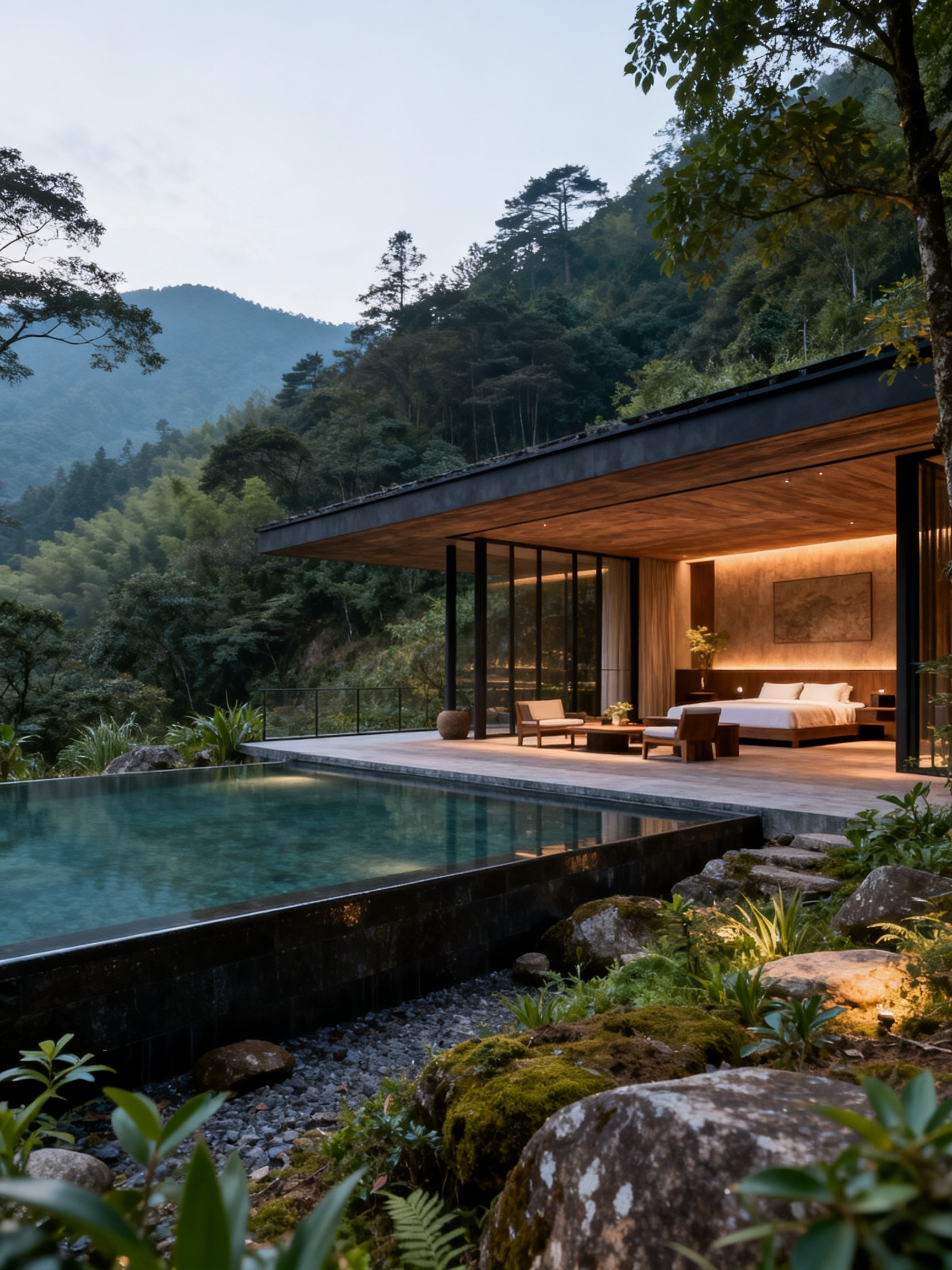 大围山栗木桥(森林溯溪)的氛围照片