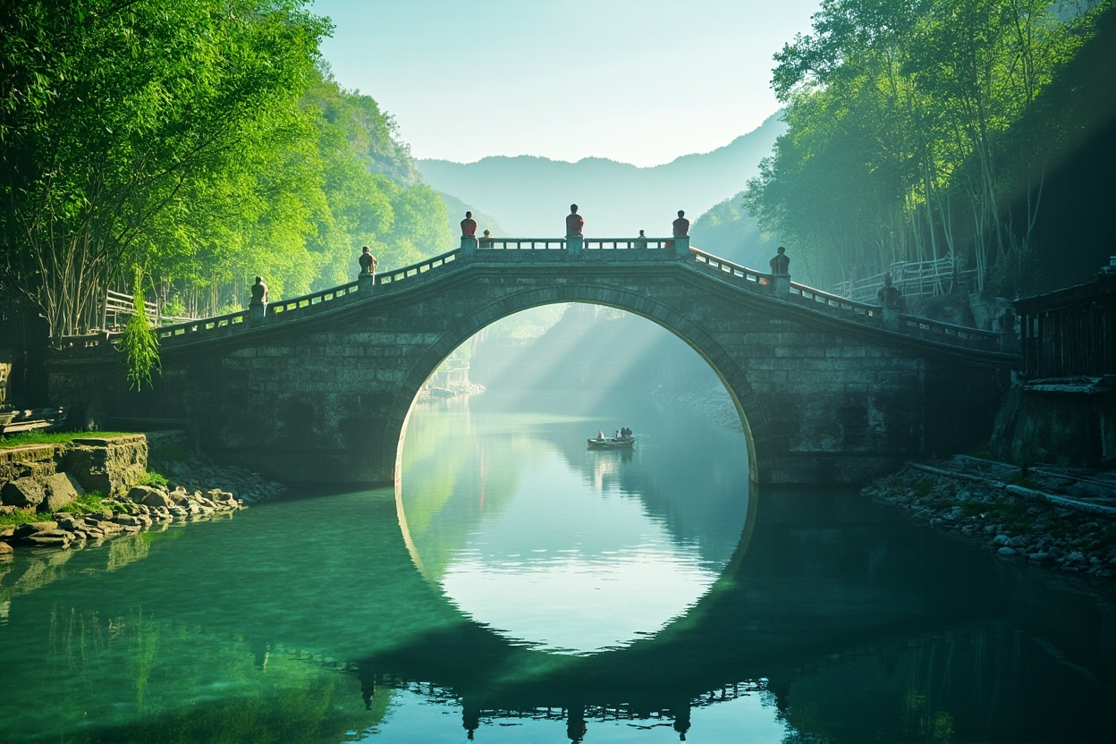 富里桥（明代石拱桥）的氛围照片